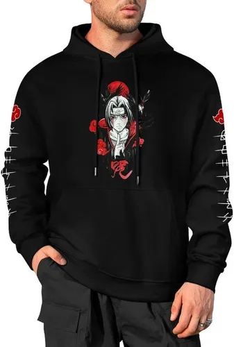 Vista 3 de MIOBER Anime - Conjunto de sudadera con capucha y pantalones deportivos de manga larga para hombre y mujer