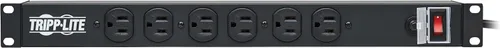 Vista 8 de Tripp Lite Regleta de alimentación PDU para montaje en rack de 12 tomas, enchufes frontales y traseros de grado de red, 15A, 120V, cable de 15 pies