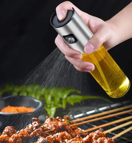 Vista 8 de Pulverizador de aceite de oliva para cocinar, rociador para freidora de aire, vinagre de canola, aceite vegetal, mini botella portátil, utensilios
