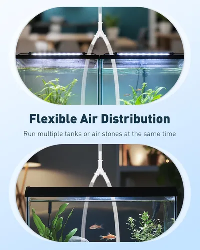 Vista 5 de Pawfly 8 conectores de tubería de aerolínea de acuario, divisor de conector Y de línea aérea de 3/16 pulgadas para tubería de bomba de aire 1 tipo