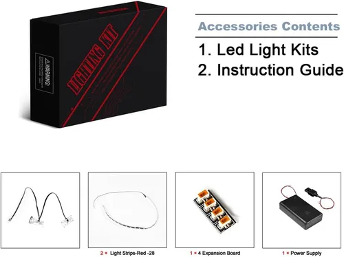 Vista 2 de BrickBling Luz LED compatible con la máscara Lego Spider-Man 76285 (solo luces), nueva iluminación 2024 compatible con máscara Lego, ilumina tu
