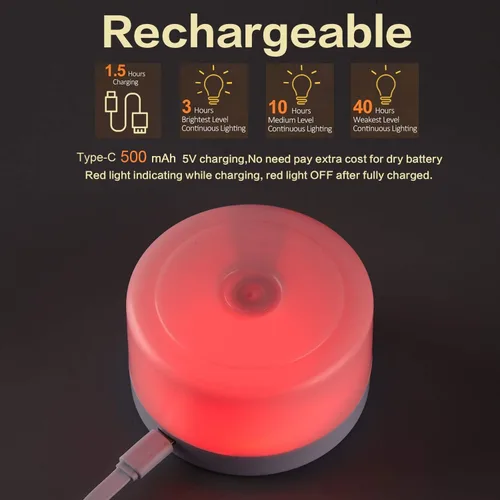 Vista 6 de S SELDORAUK Luz nocturna para bebé, lámpara de noche táctil LED portátil para niños y adultos, luz de grifo regulable, lactancia materna, ayuda