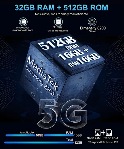 Vista 4 de 8849 Tank 3 Pro - Teléfono celular resistente desbloqueado, Android 14, resistente al agua, con proyector, 6.79 pulgadas, 23800 mAh, 5G, teléfonos
