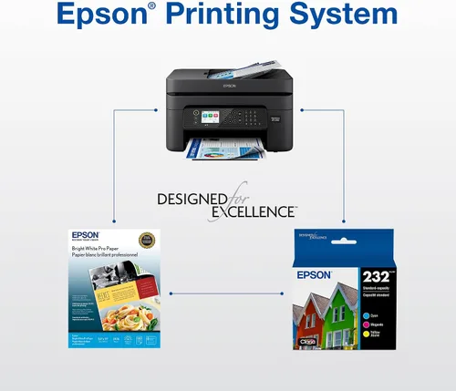 Vista 8 de Epson 232 Claria Ink - Paquete combinado de cartuchos de color negro y estándar de alta capacidad (T232XL-BCS) funciona con Workforce WF-2930,2950