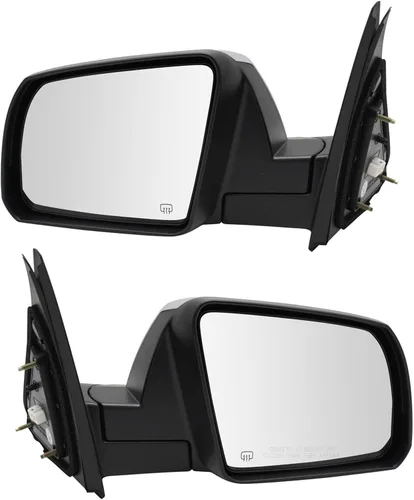 Vista 72 de TRQ Conjunto de 2 piezas de espejo lateral para conductor y pasajero, ajuste eléctrico, sin calefacción, sin memoria, color negro, compatible