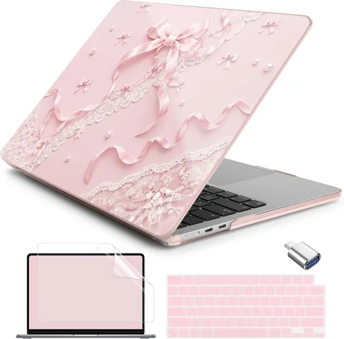 Vista 8 de Batianda AstroGrid - Funda para MacBook Air de 13.6" M2-M5 Chip, Galaxy Líneas abstractas