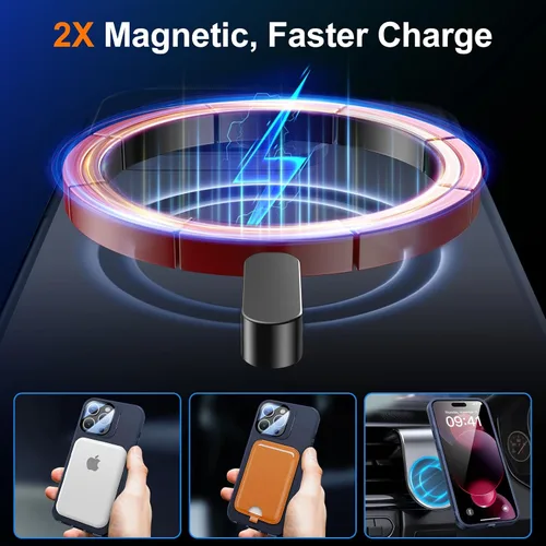 Vista 5 de Meifigno Window Mag Series - Funda diseñada para iPhone 15 Pro, soporte de cámara integrado y compatible con MagSafe, parte trasera mate translúcida