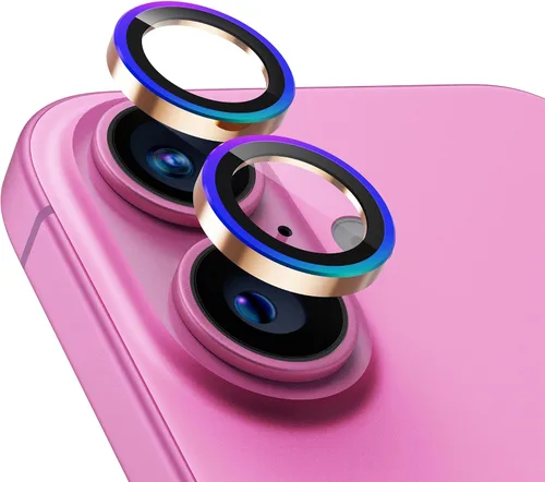 Vista 30 de UARMOR - Protector de lente de cámara compatible con iPhone 17, 16 y 16 Plus: vidrio templado 9H y cubierta de aluminio, transparente HD, kit