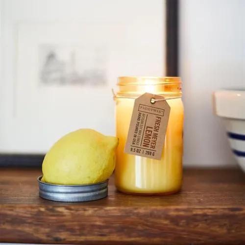 Vista 7 de Paddywax Velas Perfumadas Colección Relish - Vela artesanal de cera de soja en tarro de vidrio con tapa, 9.5 onzas, limón Meyer fresco Scented