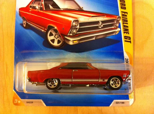Vista 4 de 2009 Hot Wheels 031/190 '66 Ford Fairlane GT rojo 1: 64