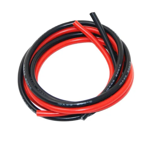 Vista 7 de BNTECHGO Cable de silicona paralelo flexible de calibre 10, 2 conductores, rojo y negro, alta resistencia, 200 grados C 600 V para cable