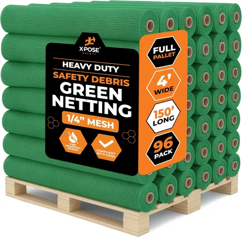 Vista 66 de Xpose Safety Red de seguridad para construcción de Xpose Safety - Rollo de material temporal de 150 pies, malla de 1/4" para cerca de andamio