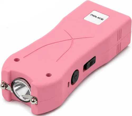Vista 2 de POLICE Stun Gun & Burn Pepper Spray Combo para mujeres y hombres - Kit de autodefensa recargable con linterna LED, rosa - 398