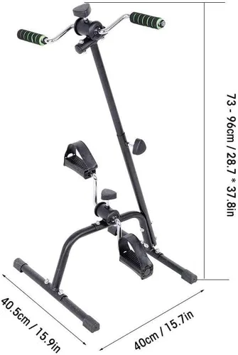 Vista 4 de Mini brazo pierna ejercicio bicicleta de ejercicio pedal plegable para ancianos discapacitados, ciclo compacto estacionario peddler máquina