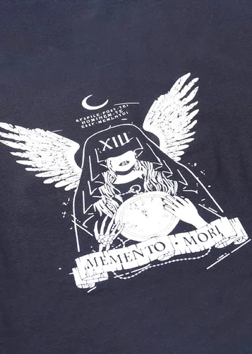 Vista 7 de Sudadera con capucha de manga larga con estampado de dragón punk gótico para mujer, Negro