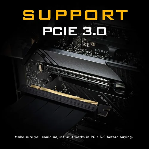 Vista 12 de EZDIY-FAB Soporte vertical para tarjeta gráfica con ARGB 5V 3Pin LED, montaje de GPU, kit de soporte VGA para tarjeta de video con cable elevador