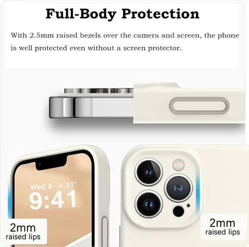 Vista 3 de Funda para iPhone 12 Pro Max, silicona líquida a prueba de golpes mejorada [protección de cámara] forro de microfibra delgada y suave antiarañazos