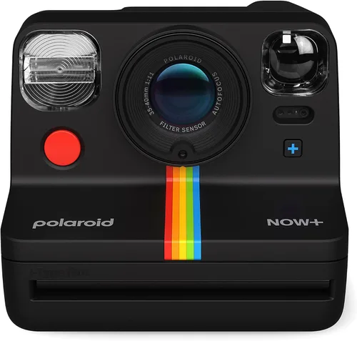 Vista 13 de Polaroid Now+ de segunda generación I-Type Cámara instantánea de película Bluetooth con control de aplicación - Blanca (9077)