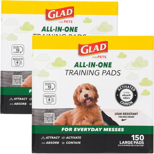 Vista 22 de Glad Almohadillas para cachorros de carbón negro para mascotas, almohadillas desechables súper absorbentes para orina de perro, almohadillas