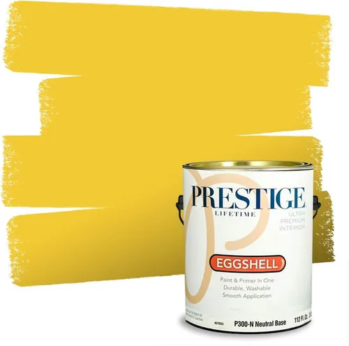 Vista 203 de PRESTIGE Pinturas de pintura exterior e imprimación en uno, 1 galón, plano, combinación comparable de Benjamin Moore* Pila de heno