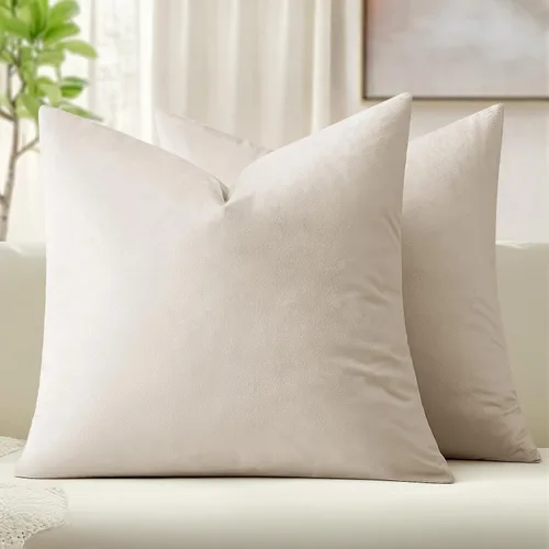 Vista 21 de MIULEE Paquete de 2 fundas de almohada de terciopelo decorativas rectangulares lumbares, fundas de cojín suaves sólidas para sofá, sofá, dormitorio