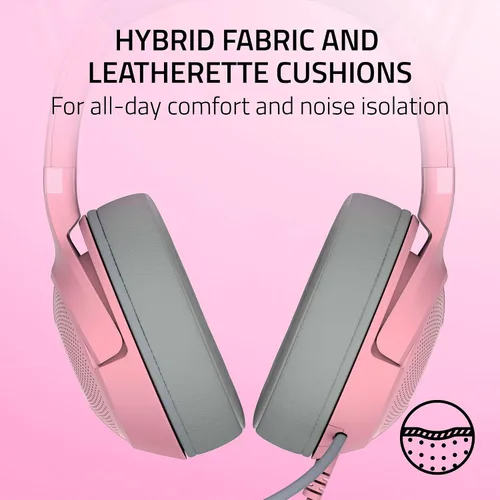 Vista 7 de Razer Kraken Kitty V2 Auriculares USB con cable orejas de gatito RGB Chroma - Iluminación reactiva de transmisión - Micrófono cardioide HyperClear
