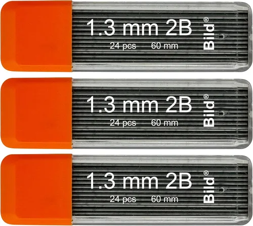 Vista 6 de Bild Premium 1250 recargas de mina de 0.3 mm HB para lápiz mecánico (HB Mega, 0.3 mm)