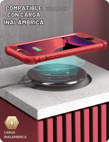 Vista 7 de i-Blason Ares - Funda para iPhone SE 2022 (3ª generación), [protector de pantalla integrado] Funda transparente resistente de doble capa para iPhone