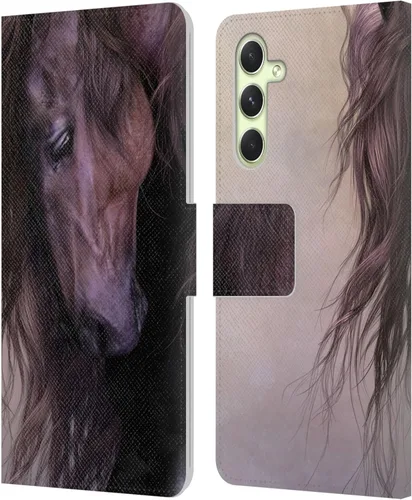 Vista 256 de Head Case Designs Officially Licensed Laurie Prindle A Morgan Christmas Western Stallion Leather Wallet Case Compatible with Samsung Galaxy A07 4G