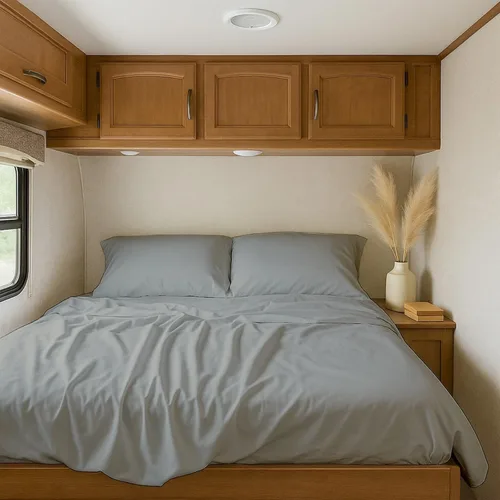 Vista 15 de Shreem Linen Short King - Sábanas de 72 x 75 pulgadas, 100% algodón egipcio, juego de ropa de cama de 4 piezas, se adapta a colchones de caravana