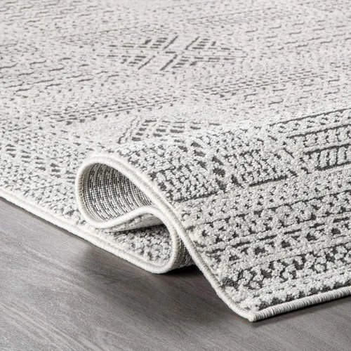 Vista 6 de nuLOOM Blake - Alfombra texturizada de retazos, 4 x 6 pies, gris