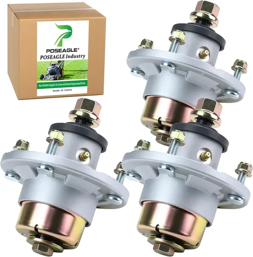 Vista 16 de Conjunto de husillo AM144608 previamente engrasado con polea de husillo UC20697 para John Deere X330 X350 X354 X370 X380 X384 X390 X394 X570 X580