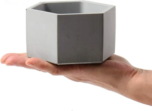 Vista 3 de NICOLE Molde de silicona para maceta, moldes de cemento para cenicero, moldes para plantas suculentas