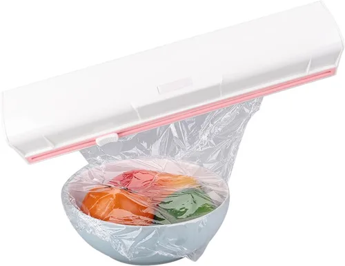 Vista 6 de Estink Cortador y dispensador de película adhesiva, ABS + hoja de acero inoxidable, 12 x 75 pulgadas, conservación de alimentos, almacenamiento