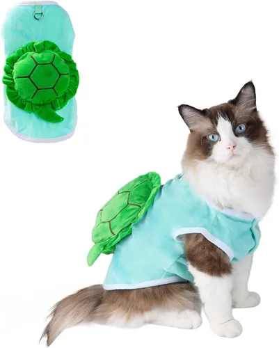 Vista 13 de NACOCO Disfraz de vaquero de Halloween para perro, ropa para mascotas, disfraces con sombrero para perro y gato, color azul (S)
