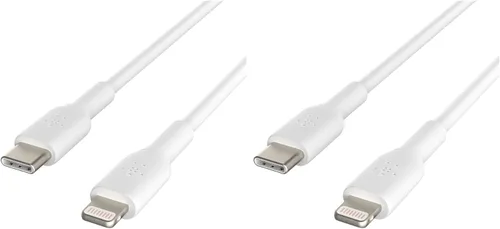 Vista 7 de Belkin BoostCharge - Cable USB C a Lightning trenzado de nailon de 3.3 pies/1M, con certificación MFi de 18 W con Entrega de Energía, cable de carga