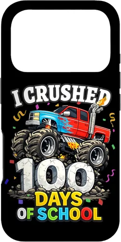 Vista 30 de I Crushed 100 Days of School - Monster Truck 100th Day Boys Case for iPhone 16