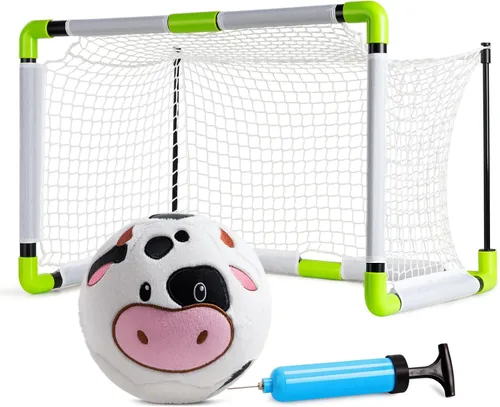 Vista 14 de VangeBow Pelotas de fútbol silenciosas para interior para niños pequeños de 1 a 3 años, juguetes de fútbol de peluche suave inflable para bebés