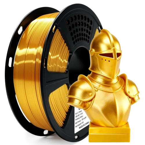 Vista 50 de GEEETECH Filamento PLA de color dorado sedoso de 0.069 libras, filamento de seda brillante para impresora 3D, carrete de 2.2 libras, precisión