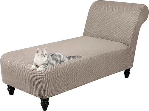 Vista 10 de Funda para tumbona sin brazos, fundas elásticas para silla de sala de estar, funda de diván sin brazos, fundas de interior para dormitorio, tela