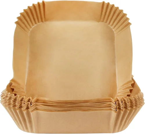 Vista 9 de BYKITCHEN - 200 forros pequeños para freidora de aire de 5.5 pulgadas para Mini papel pergamino para freidora de aire compatible con CHEFMAN 2