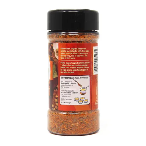 Vista 3 de Badia Sazon Tropical con cilantro y Annatto, 3.5 oz - Latín auténtico