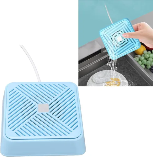 Vista 6 de Lavavajillas USB portátil, lavadora de frutas y verduras, lavavajillas ultrasónico, mini lavavajillas para limpiar frutas, verduras y platos (azul)