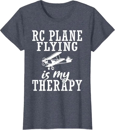 Vista 43 de RC Plane Flying is My Therapy RC Plane T-Shirt Asphalt Grey