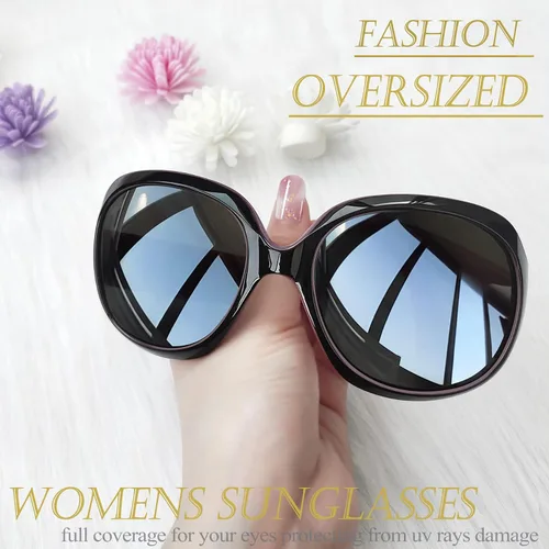 Vista 161 de Joopin Lentes de sol de gran tamaño para mujer, polarizados, grandes, para conducción, protección UV, grandes sombras