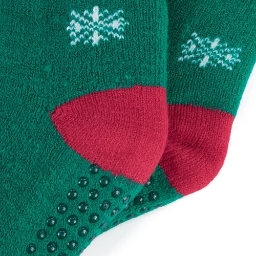 Vista 5 de Zando Calcetines peludos de Navidad para niños y niñas, calcetines térmicos gruesos, suaves y esponjosos, calcetines acogedores para niños pequeños