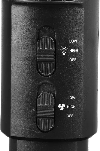 Vista 9 de Aramox Ventilador de torre oscilante, ventilador de torre sin aspas, ventilador de escritorio USB oscilante con luz para el hogar, dormitorio, Negro