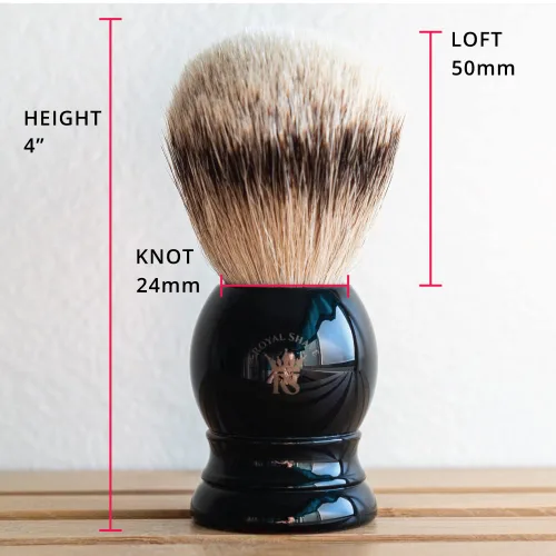 Vista 2 de ROYAL SHAVE PB9 Silvertip Badger Brocha de afeitar - Brocha de afeitar clásica húmeda (negro)