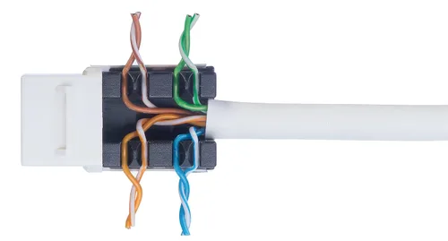Vista 5 de IDEAL Electrical 89-751WH CAT5e Keystone Modular Jacks, blanco, 10 conectores modulares para conductores CAT5e 22-24 AWG