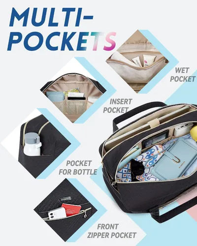 Vista 8 de BAGSMART bolsa de aseo con bolsa de viaje, Bagsmart Neceser con bolsa de viaje